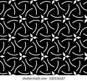 Vector seamless pattern. Modern stylish texture. Repeating abstract background with chaotic strokes. Trendy hipster print.
