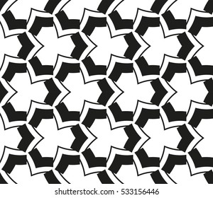 Vector seamless pattern. Modern stylish texture. Repeating abstract background with chaotic strokes. Trendy hipster print.
