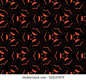 Vector seamless pattern. Modern stylish texture. Repeating abstract background with chaotic strokes. Trendy hipster print.
