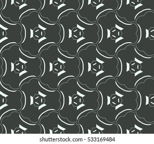 Vector seamless pattern. Modern stylish texture. Repeating abstract background with chaotic strokes. Trendy hipster print.
