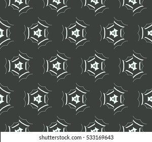 Vector seamless pattern. Modern stylish texture. Repeating abstract background with chaotic strokes. Trendy hipster print.
