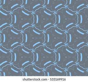 Vector seamless pattern. Modern stylish texture. Repeating abstract background with chaotic strokes. Trendy hipster print.
