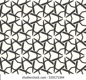 Vector seamless pattern. Modern stylish texture. Repeating abstract background with chaotic strokes. Trendy hipster print.