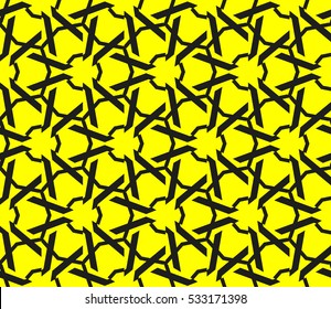 Vector seamless pattern. Modern stylish texture. Repeating abstract background with chaotic strokes. Trendy hipster print.