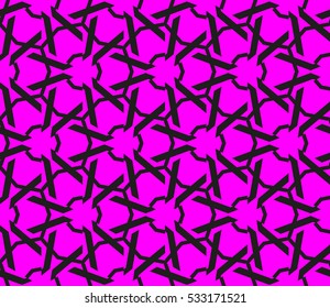 Vector seamless pattern. Modern stylish texture. Repeating abstract background with chaotic strokes. Trendy hipster print.