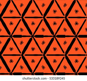 Vector seamless pattern. Modern stylish texture. Repeating abstract background with chaotic strokes. Trendy hipster print.