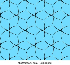 Vector seamless pattern. Modern stylish texture. Repeating abstract background with chaotic strokes. Trendy hipster print.