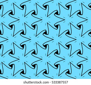 Vector seamless pattern. Modern stylish texture. Repeating abstract background with chaotic strokes. Trendy hipster print.