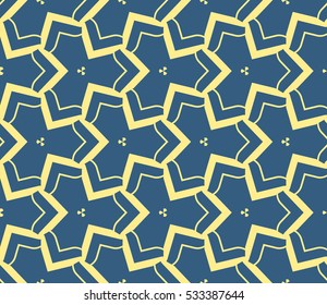 Vector seamless pattern. Modern stylish texture. Repeating abstract background with chaotic strokes. Trendy hipster print.