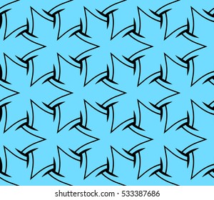 Vector seamless pattern. Modern stylish texture. Repeating abstract background with chaotic strokes. Trendy hipster print.