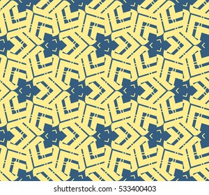 Vector seamless pattern. Modern stylish texture. Repeating abstract background with chaotic strokes. Trendy hipster print.