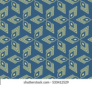 Vector seamless pattern. Modern stylish texture. Repeating abstract background with chaotic strokes. Trendy hipster print.
