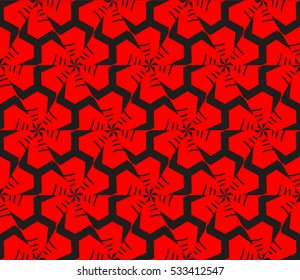Vector seamless pattern. Modern stylish texture. Repeating abstract background with chaotic strokes. Trendy hipster print.
