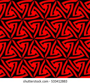 Vector seamless pattern. Modern stylish texture. Repeating abstract background with chaotic strokes. Trendy hipster print.
