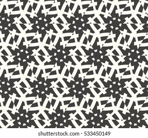 Vector seamless pattern. Modern stylish texture. Repeating abstract background with chaotic strokes. Trendy hipster print.