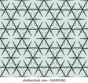 Vector seamless pattern. Modern stylish texture. Repeating abstract background with chaotic strokes. Trendy hipster print.