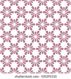 Vector seamless pattern. Modern stylish texture. Repeating geometric tiles with hexagonal flowers