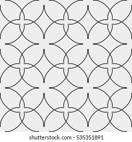 Vector seamless pattern. Modern stylish texture. Repeating geometric tiles with simple grid.