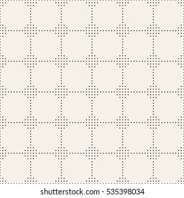 Vector seamless pattern. Modern stylish texture. Repeating geometric tiles with dotted squares. Simple minimalistic backdrop.