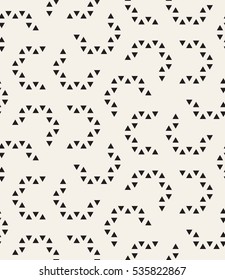 Vector seamless pattern. Modern stylish texture with monochrome trellis. Repeating geometric triangular grid. Simple graphic design. Trendy hipster geometry.