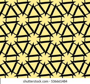 Vector seamless pattern. Modern stylish texture. Repeating abstract background with chaotic strokes. Trendy hipster print.