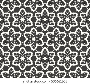 Vector seamless pattern. Modern stylish texture. Repeating abstract background with chaotic strokes. Trendy hipster print.