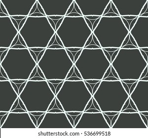 Vector seamless pattern. Modern stylish texture. Repeating abstract background with chaotic strokes. Trendy hipster print.