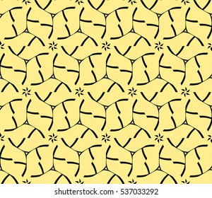 Vector seamless pattern. Modern stylish texture. Repeating abstract background with chaotic strokes. Trendy hipster print.