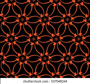 Vector seamless pattern. Modern stylish texture. Repeating abstract background with chaotic strokes. Trendy hipster print.