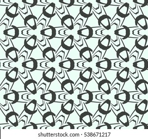 Vector seamless pattern. Modern stylish texture. Repeating abstract background with chaotic strokes. Trendy hipster print.