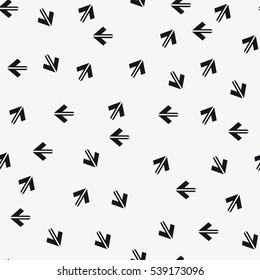 Vector seamless pattern. Modern stylish texture. Repeating abstract background with arrows.