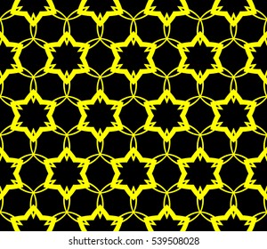 Vector seamless pattern. Modern stylish texture. Repeating abstract background with chaotic strokes. Trendy hipster print.