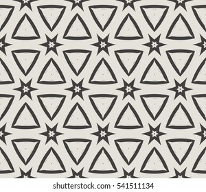 Vector seamless pattern. Modern stylish texture. Repeating abstract background with chaotic strokes. Trendy hipster print.