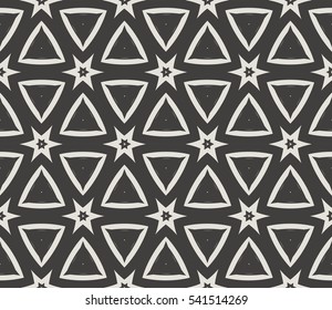 Vector seamless pattern. Modern stylish texture. Repeating abstract background with chaotic strokes. Trendy hipster print.