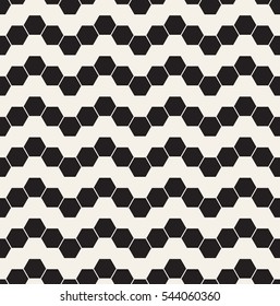 Vector seamless pattern. Modern stylish texture. Repeating background with hexagons.