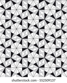 Vector seamless pattern. Modern stylish texture. Repeating geometric tiles with triangles.