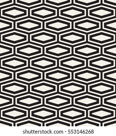 Vector seamless pattern. Modern stylish texture. Repeating geometric tiles with hexagonal elements.