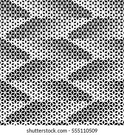 Vector seamless pattern. Modern stylish texture. Monochrome geometrical pattern with rhombus.