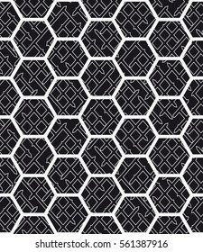 Vector seamless pattern. Modern stylish texture. Repeating geometric tiles with lattice.