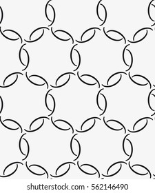 Vector seamless pattern. Modern stylish texture. Repeating geometric tiles with hexagonal grid. Contemporary graphic design.