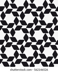 Vector seamless pattern. Modern stylish texture. Repeating geometric tiles with hexagonal grid. Contemporary graphic design.