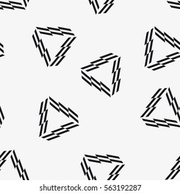 Vector seamless pattern. Modern stylish texture. Repeating geometric tiles. Composition with triangles.