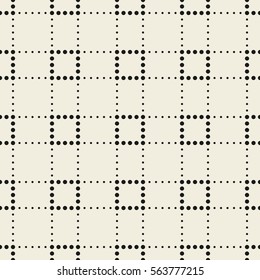 Vector seamless pattern. Modern stylish texture. Repeating geometric tiles with dotted squares.