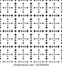 Vector seamless pattern. Modern stylish texture. Repeating geometric tracery. Contemporary graphic design. Black and White Background.