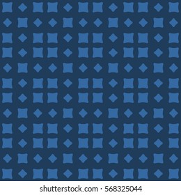 Vector seamless pattern. Modern stylish texture. Repeating geometric tracery. Contemporary graphic design. Blue color Background.
