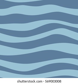 Vector seamless pattern. Modern stylish texture. Repeating abstract background with waves