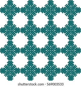 Vector seamless pattern. Modern stylish texture. Repeating geometric tracery. Contemporary graphic design. Cyan color Background.
