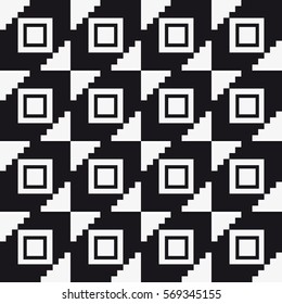 Vector seamless pattern. Modern stylish texture. Repeating geometric tiles with lattice.