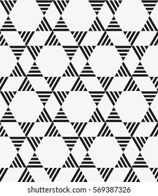 Vector seamless pattern. Modern stylish texture. Repeating abstract background with triangles. Geometric pattern.
