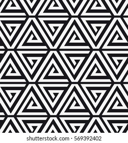 Vector seamless pattern. Modern stylish texture. Repeating abstract background with triangles. Geometric pattern.